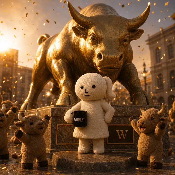 Womlet scene: the bull statue