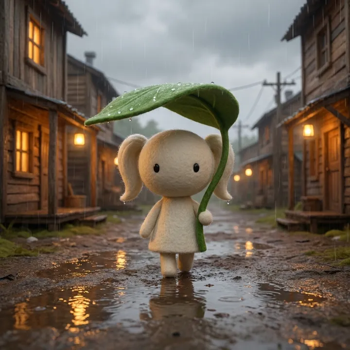 Womlet scene: rain walk